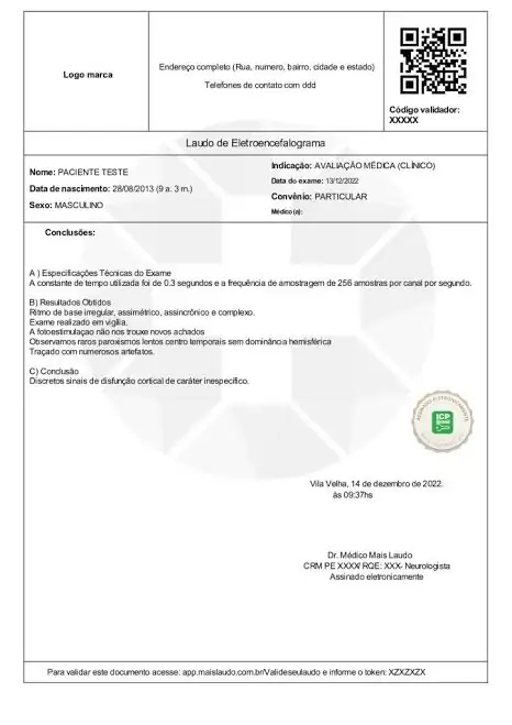 Exemplo de laudo médico